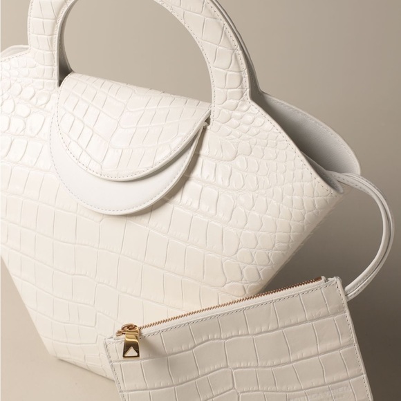 Bottega Doll Bag White Leather Small Gently Used - Picture 3 of 6